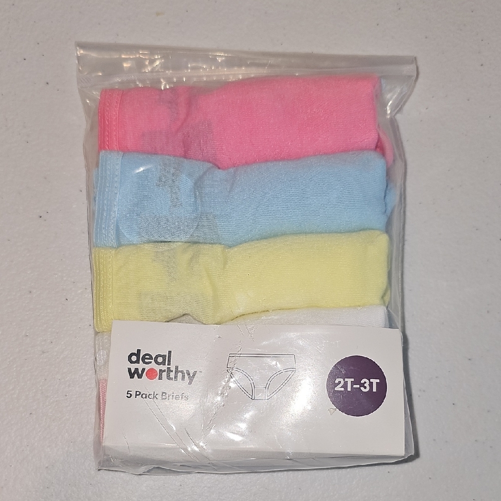 Dealworthy Toddler Girls' 2T-3T: 5pk Briefs